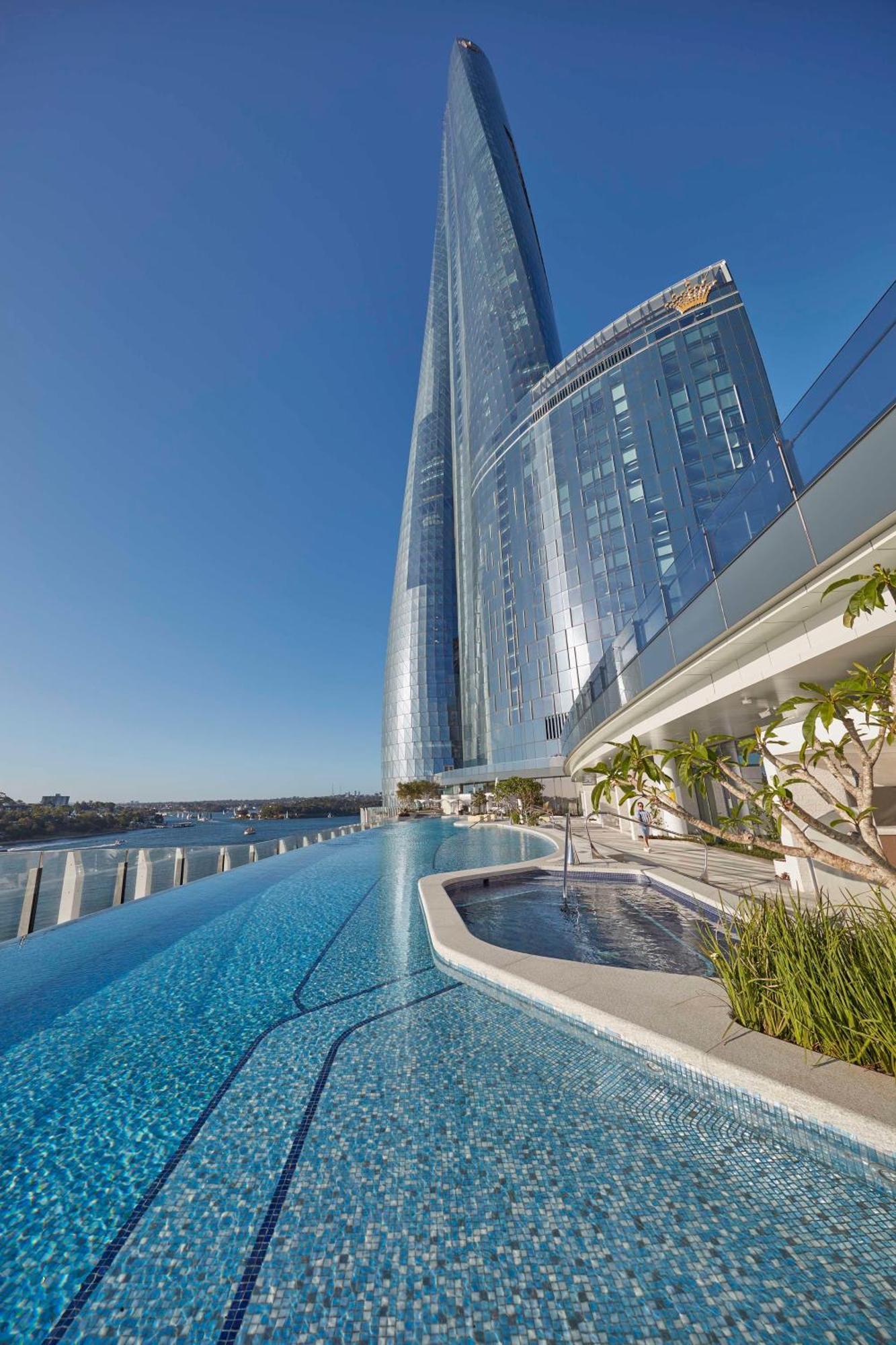 Crown Towers Sydney Hotel Exterior photo The pool at the top of the tower